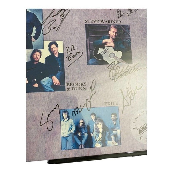 Vintage 1991 Country Singers Signed Poster Alan Jackson Broke & Dunn Diamond Rio - Picture 10 of 12